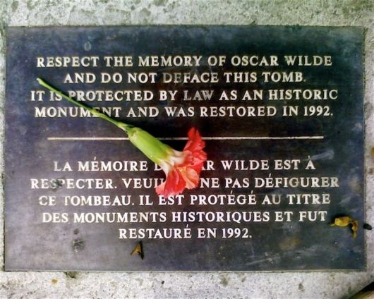 Oscar Wilde's Tomb Marked With Lipstics