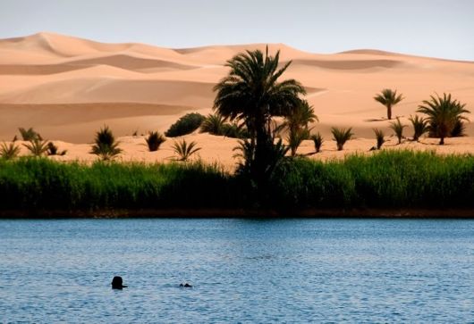Beautiful Ubari Lakes In The Sahara Desert