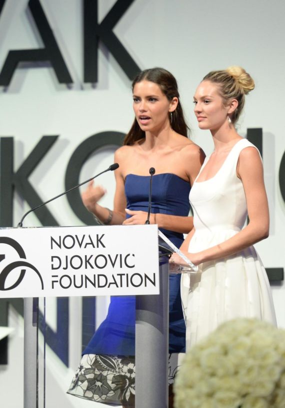 Beautiful Adriana Lima At Novak Djokovic Foundation Event