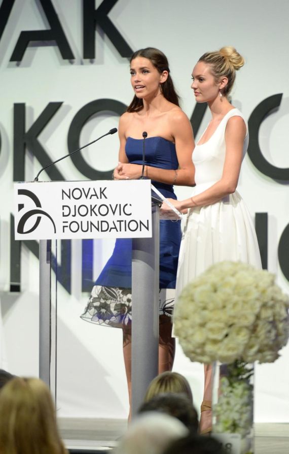 Beautiful Adriana Lima At Novak Djokovic Foundation Event