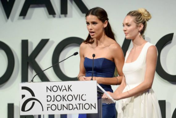Beautiful Adriana Lima At Novak Djokovic Foundation Event