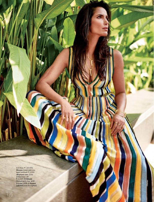 Padma Lakshmi Elle Magazine Photoshoot